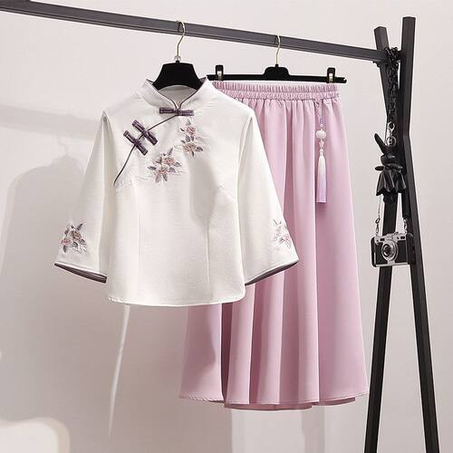 服唐风流苏汉服养生套装复古改良