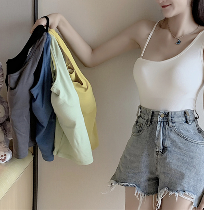 Real auction real price elegant candy color irregular slant shoulder vest women's bottom coat