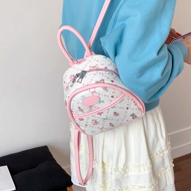 可爱双肩包女旅游轻便高颜值2025新款小众设计卡通学生党小书包潮