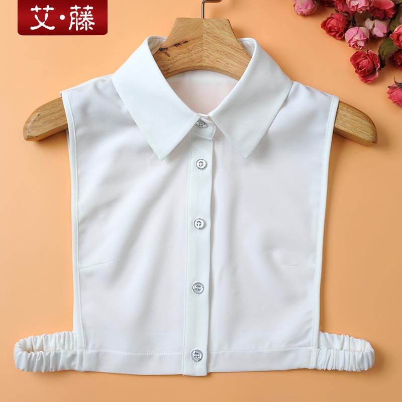 冬季新款女士韩版雪纺通勤假领子