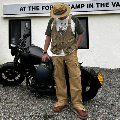 NONSTOCK美式复古机车工装裤