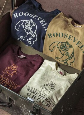 NON STOCK美式复古VINTAGE印花纯棉短袖圆领T恤男女阿美咔叽体恤