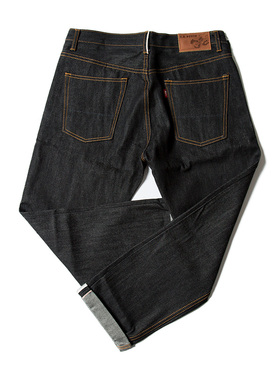 2021秋冬原浆复古赤耳丹宁牛仔裤阿美咔叽修身原色直筒牛仔裤男女