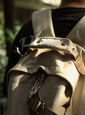 日系复古Vintage户外森林系双肩包学生电脑书包休闲旅行包男女款