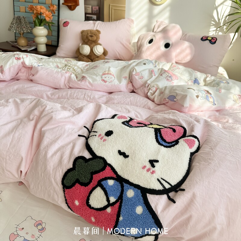 ins纯棉床上四件套2025新款全棉被套用品单人宿舍床单三件套