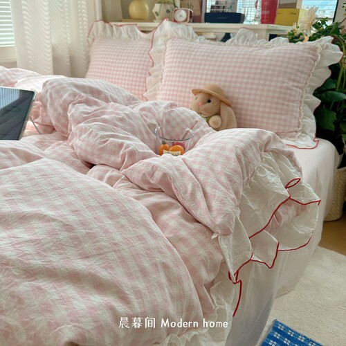 【小红薯爆款】花边纯棉三四件套