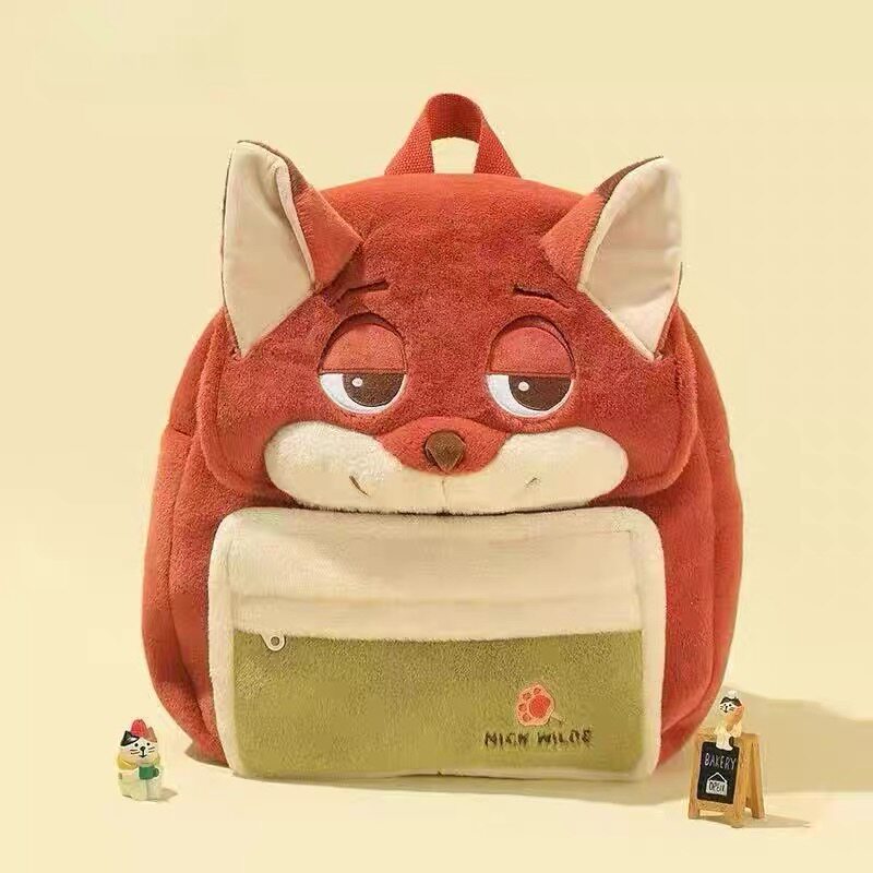正版疯狂动物城尼克朱迪毛绒双肩双肩背包
