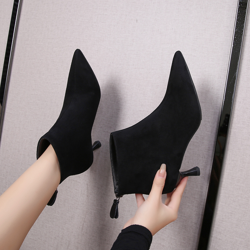 艾希寒冰工装靴中跟工厂批发真皮