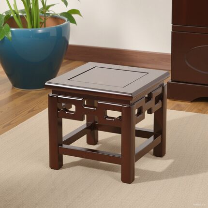小方凳子实木中式客厅家用餐桌凳换鞋凳黑胡桃色新中式茶凳书桌凳