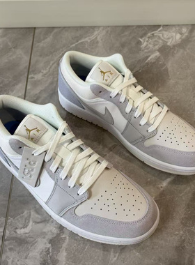 Nike/耐克 Air Jordan 1 LowAJ1白灰蓝低帮复古篮球鞋 CV3043-100