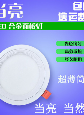 4寸筒灯led12W孔灯5寸面板灯洞灯6寸18w嵌入式桶灯开孔15公分筒灯