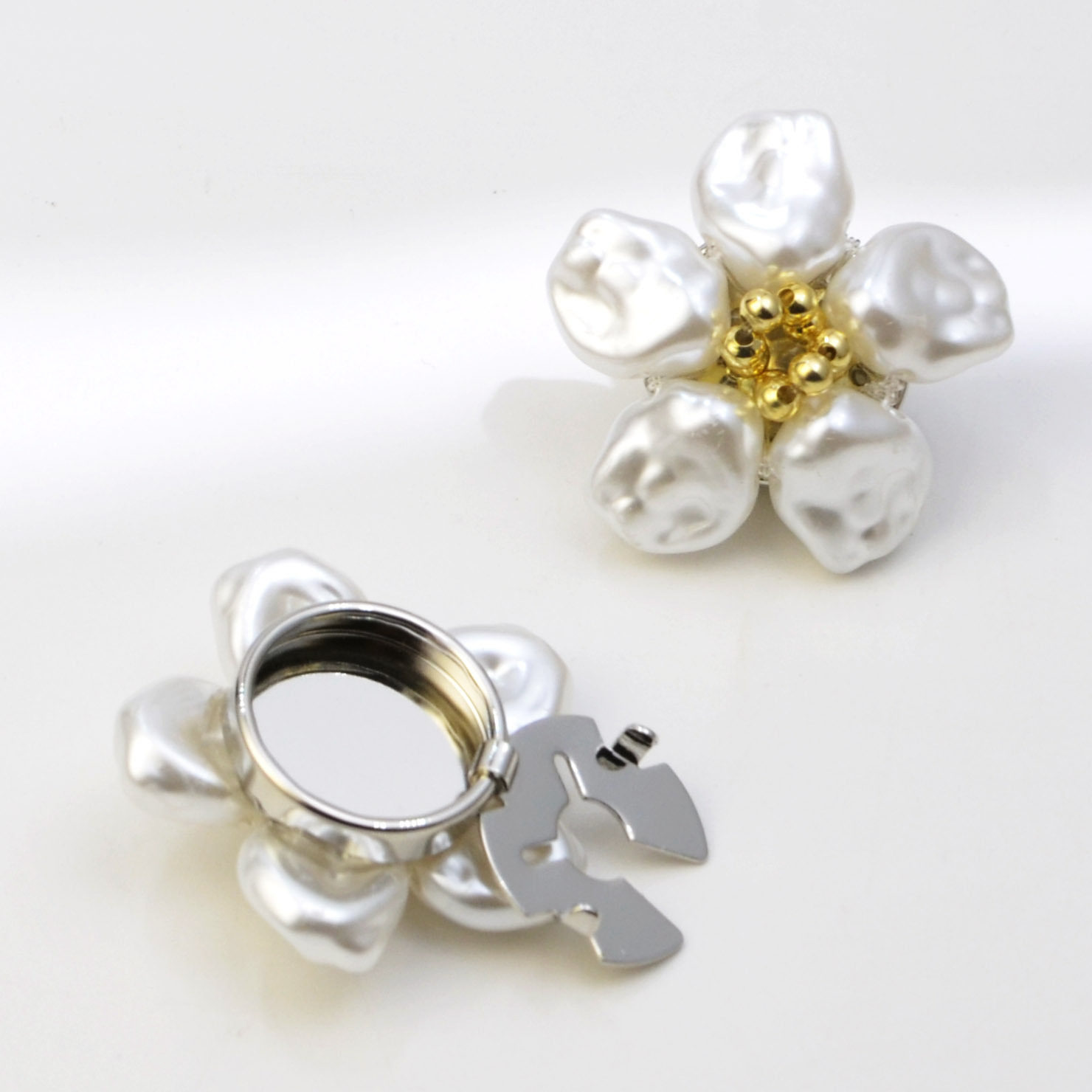 女士欧美风个性袖扣衬衫扣钻饰扣子套珍珠纽扣套胸针扣纽扣盖