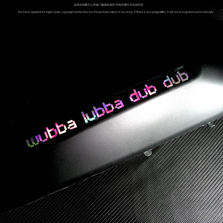 wubba lubba dub du电摩恶搞创意英文贴纸鸟人语贴纸划痕镭射车贴