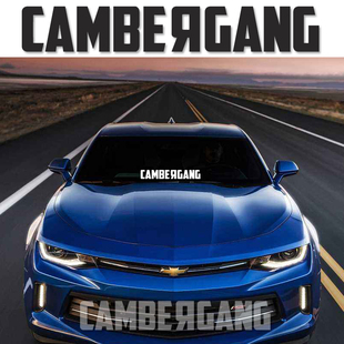 CAMBERGANG 改装贴花hellaflush前挡风玻璃贴汽车低趴贴纸jdm车贴
