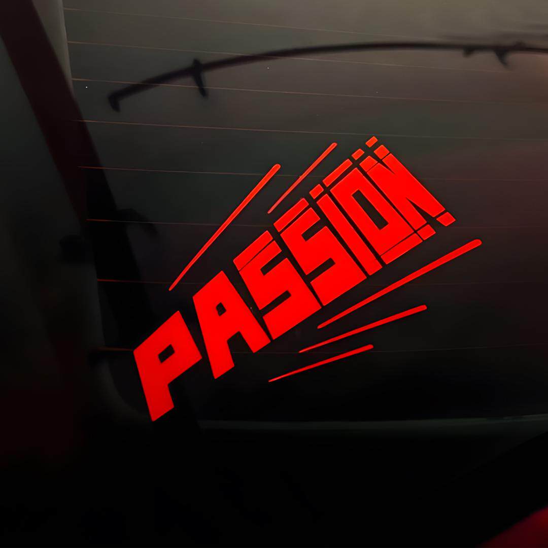 Passion激情驾驶英文车贴