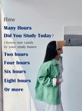 克莱因蓝色文字贴纸网红服装咖啡奶茶店拍照背景墙面双色英文装饰