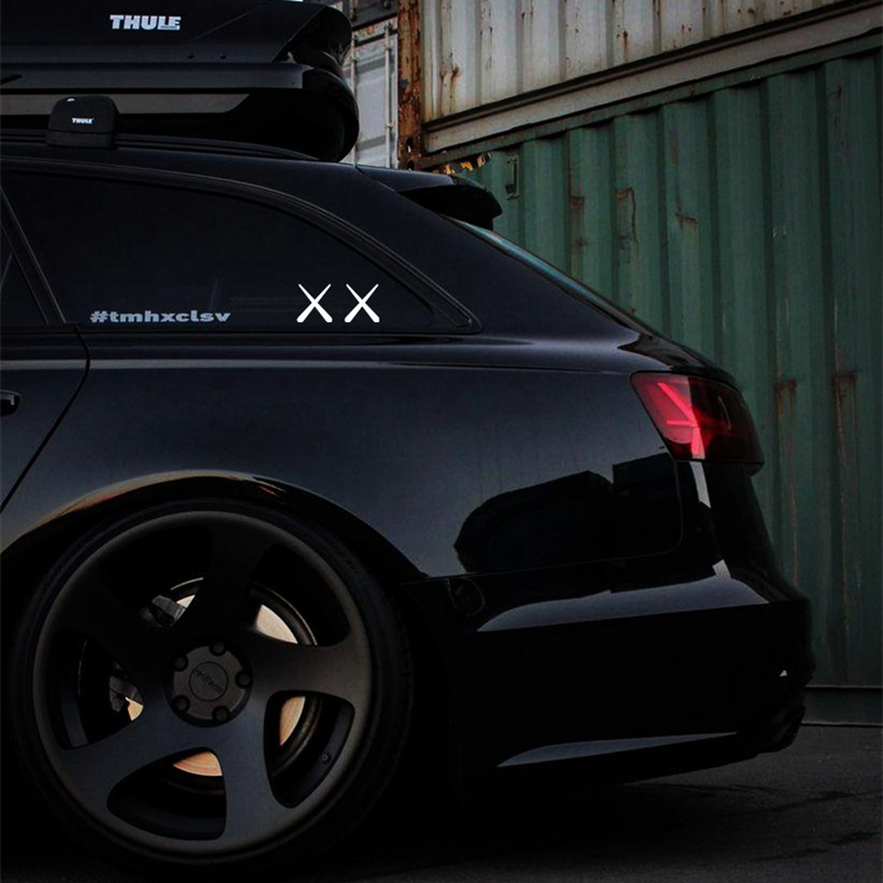 潮牌汽车侧窗贴纸双眼XX