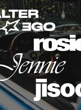 blackpink成员汽车车贴金智秀金珍妮朴彩英Lisa明星logo创意贴纸