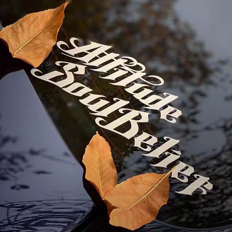 attitude汽车英文车贴态