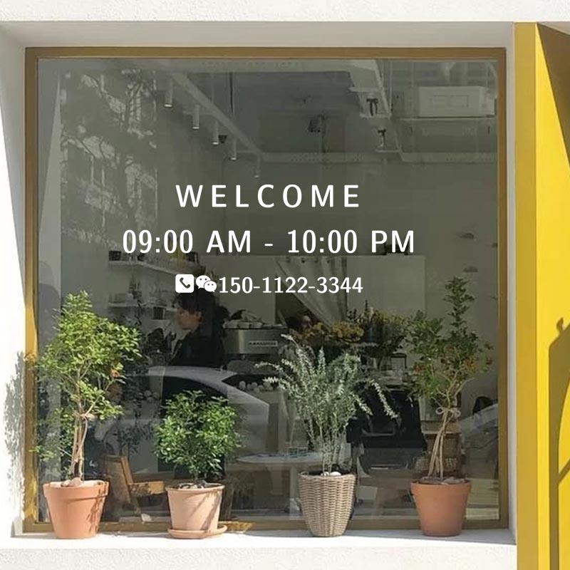 WELCOME欢迎玻璃门贴纸