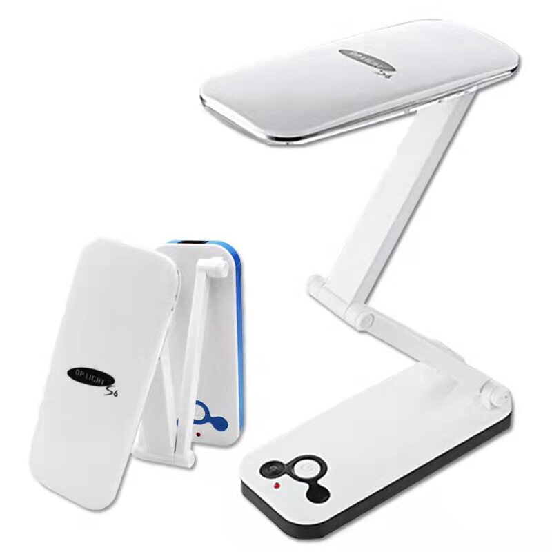 dp久量充电式折叠护眼台灯学生学习阅读夹子式调光开关led节能灯