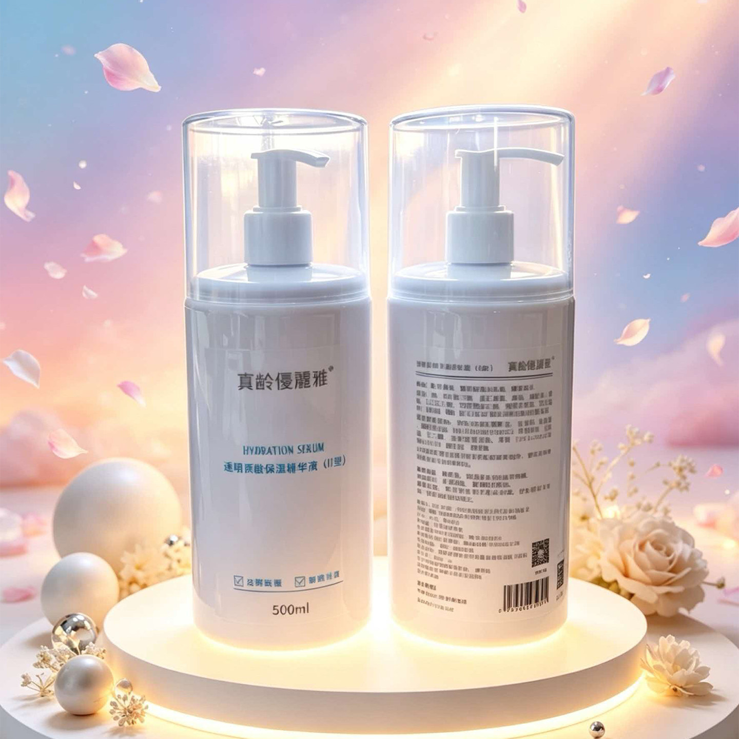 宝龄优丽雅玻尿酸精华液500ML长效保湿院装补水精华美容院正品