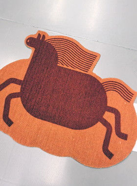 IKEA宜家正品 脚垫门垫 小肥马橙色防滑防尘门厅脚垫弗斯达