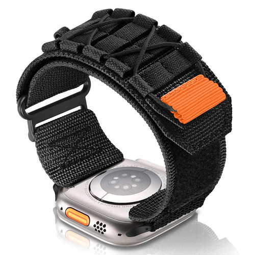 适用iwatchs10户外尼龙iwatch9运动腕带ultra2编织登山高山升级版