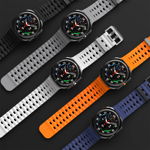47mm适用三星Galaxy watch 7Ultra海洋同款手表带透气硅胶替换带