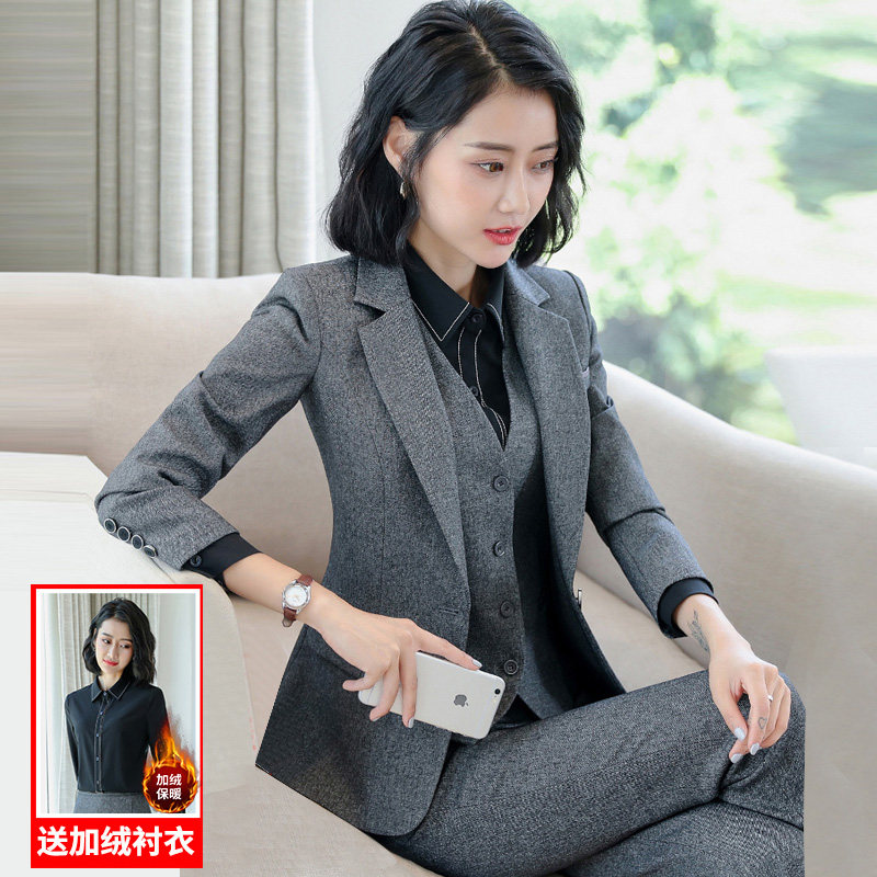 小西装套装女面试正装韩版西服外套女职业装气质工装酒店工作服女