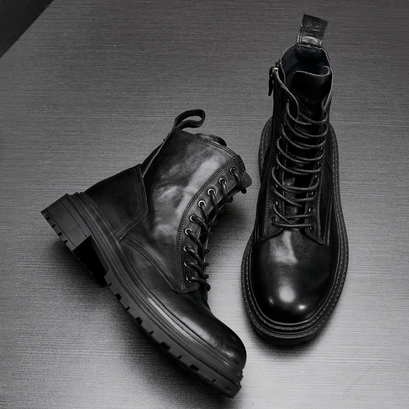 休闲皮靴马丁靴男2025秋冬