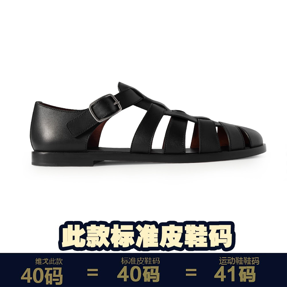 thumbnail for Genuine leather sandals men's summer 2026 casual breathable flat shoes youth outdoor roman shoes toe beach shoes