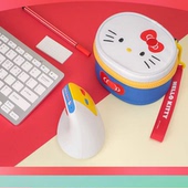 韩国正版 三丽鸥凯蒂猫帕恰狗舒适直立竖握无线充电静音鼠标办公女