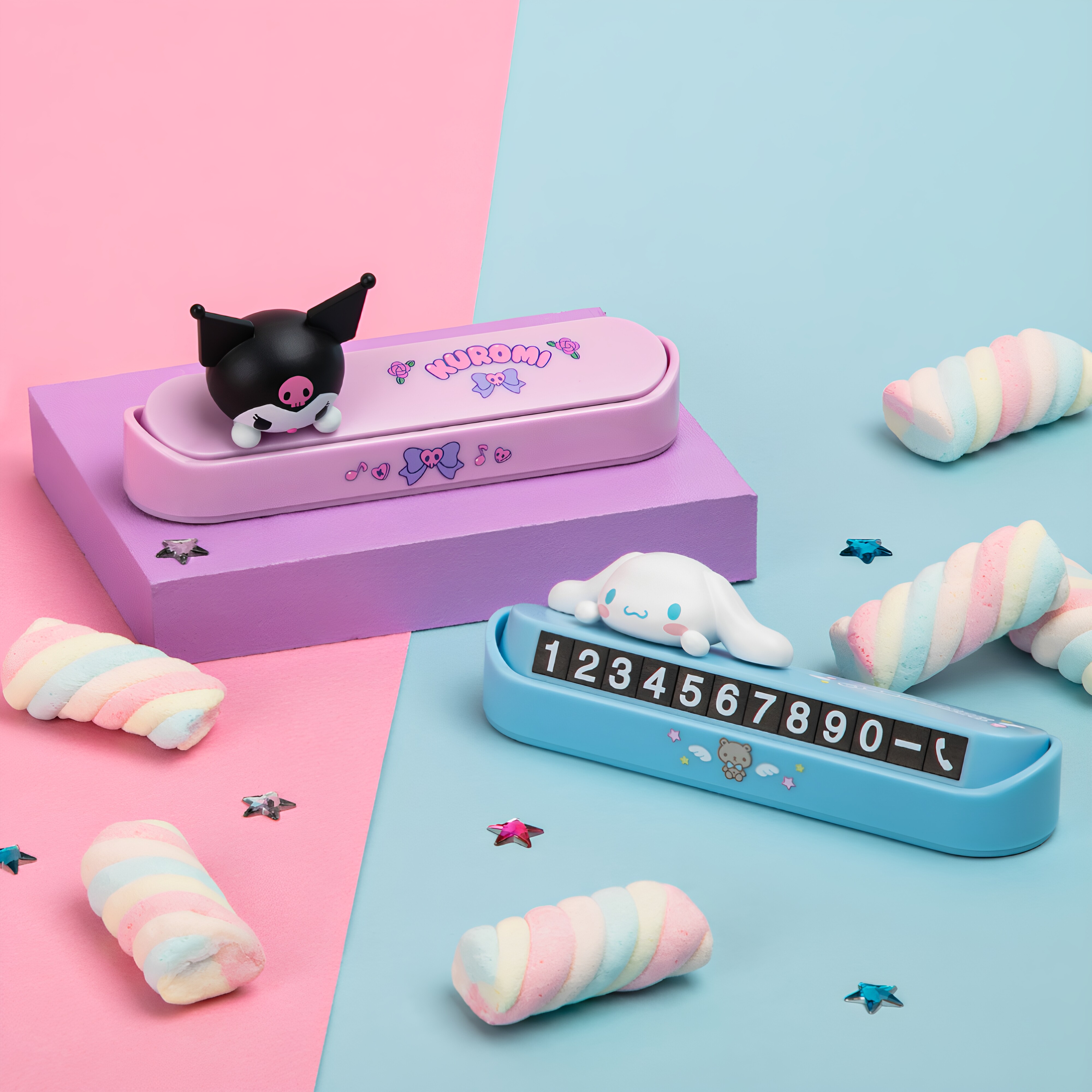三丽鸥凯蒂猫隐藏式停车号码牌