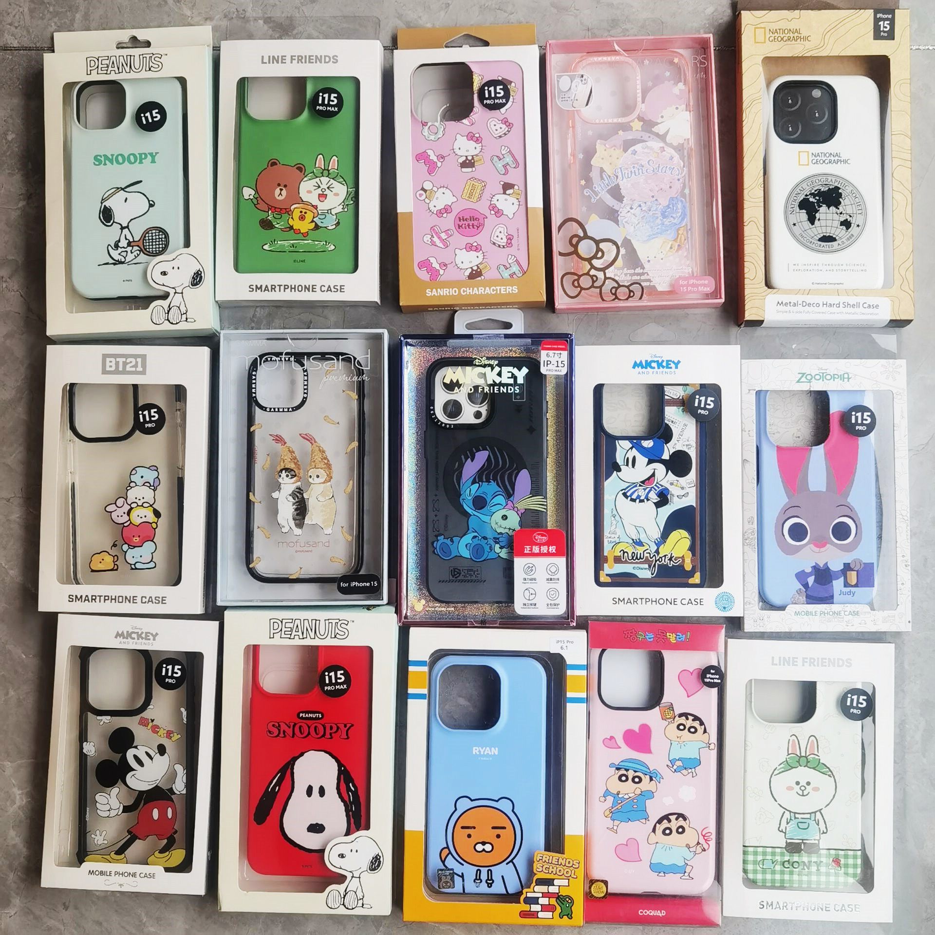 【清仓特价福利款】捡漏史努比凯蒂猫米奇米妮布朗熊适用于iphone15pro max手机壳卡通苹果15pro双层防摔套女