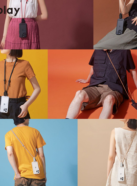 正版台湾bitplay适用iphone16pro max手机壳斜挎挂绳可背式防摔透明壳磁吸式苹果16pro商务简约壳长挂绳户外