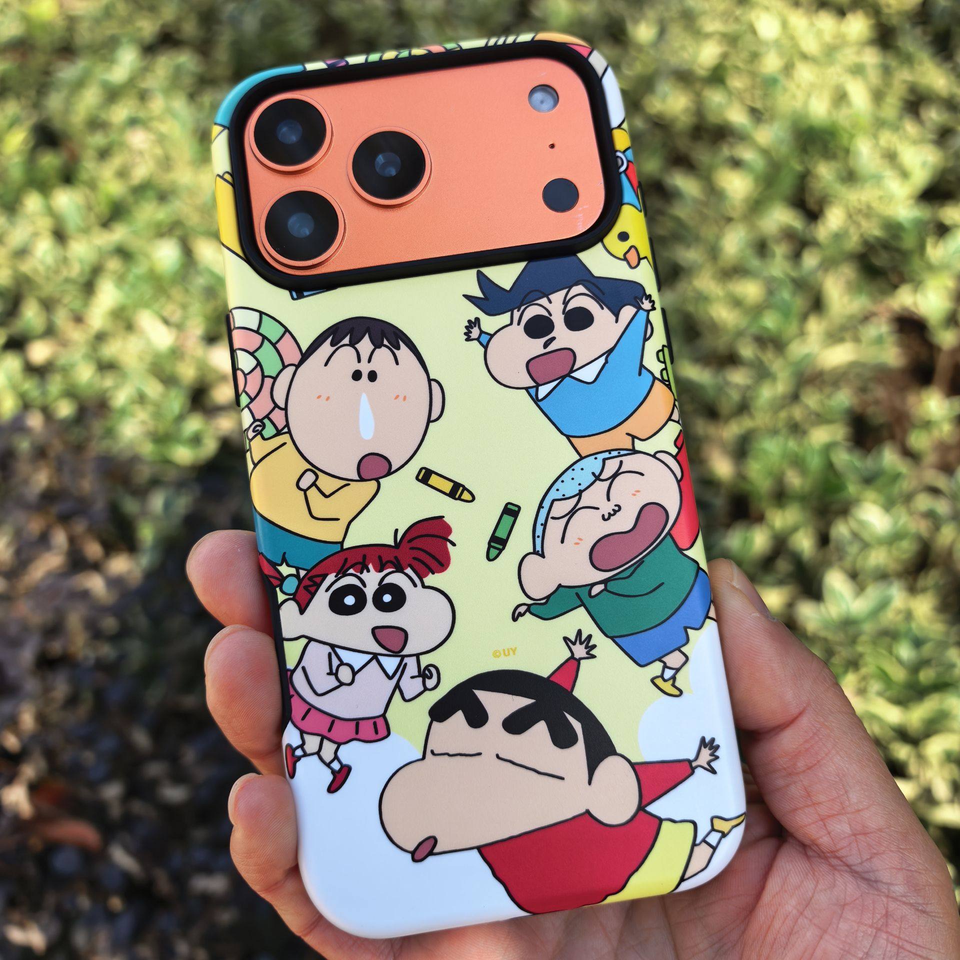 正版蜡笔小新头像款iphone17pro max手机壳卡通苹果16pro防摔套女