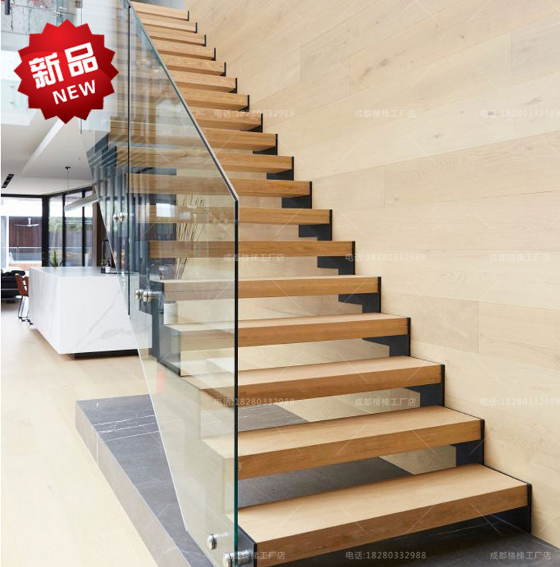现代简约艺术楼梯金属楼梯原木色玻璃护栏家用跃层楼梯扶手|msdalam kategori Seluruh adat rumah, tangga, treads tangga - dari Buy2taobao.com untuk memberikan perkhidmatan ejen Taobao profesional membeli