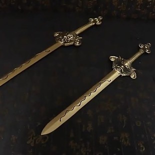 黄铜狮首七星法器饰品铜器挂件装饰家用居家风水摆件工艺品摆件