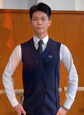 男士针织马甲MY019藏蓝色自我国标摩登运动专业秋冬建议拍大一码