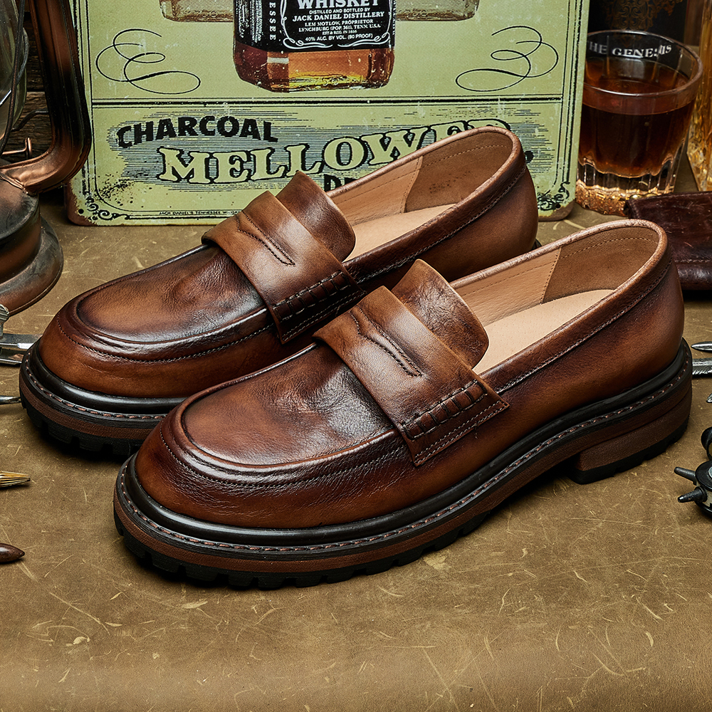 商务休闲一脚蹬乐福鞋