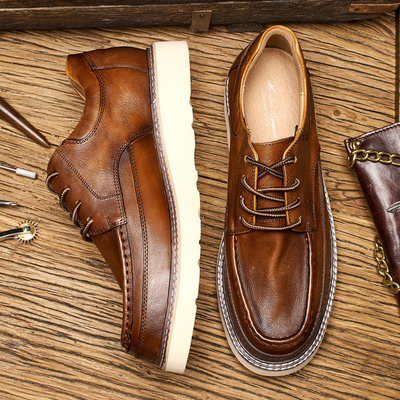 复古牛皮皮鞋复古皮鞋