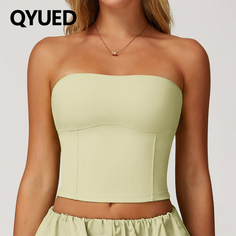 欧美防晒瑜伽背心女裸感速干透气抹胸紧身运动跑步健身文胸带胸垫,运动服/休闲服装,运动文胸,淘宝优惠券,粉丝福利购,淘宝优惠卷