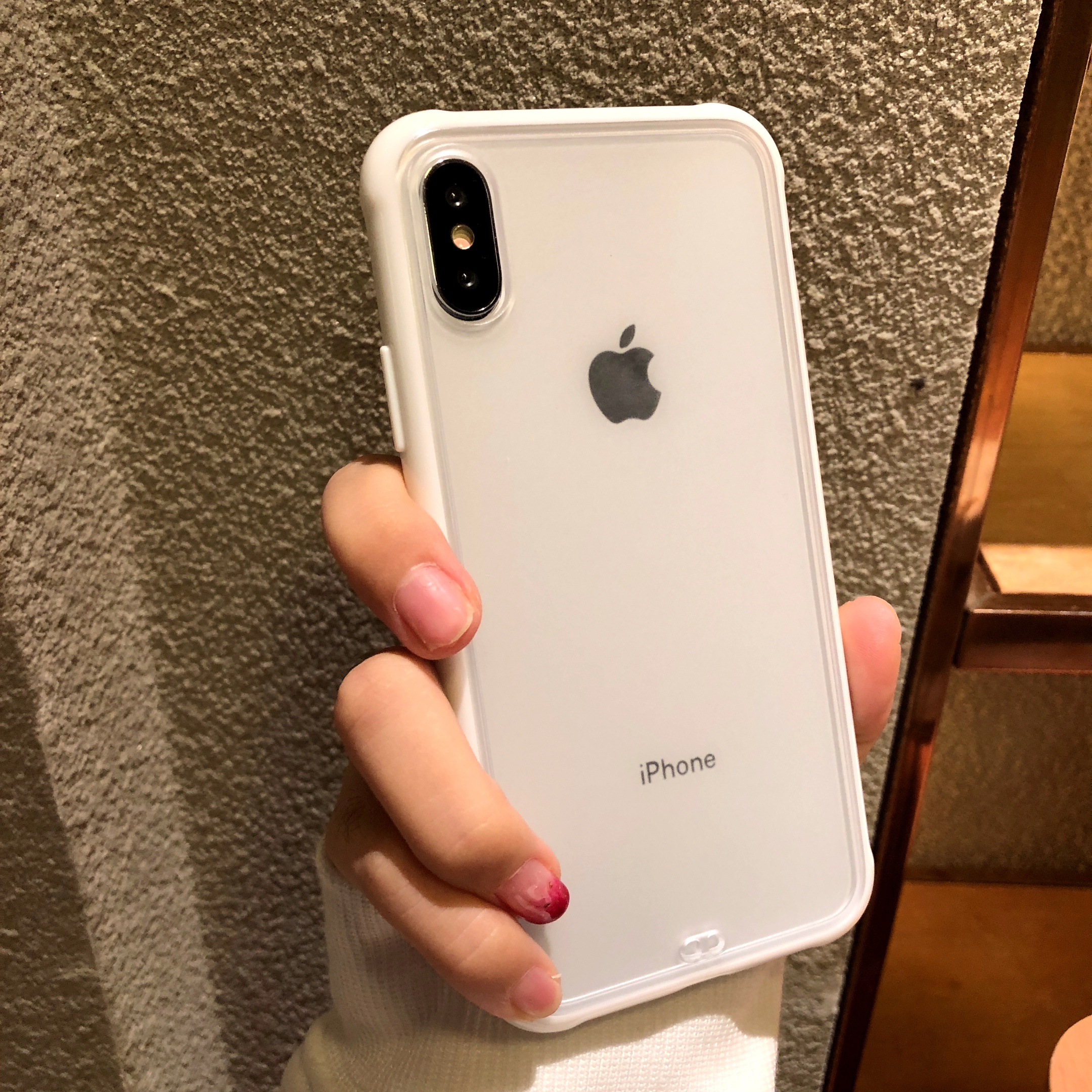 透明简约适用苹果7plus白色XR边框iPhonexsmax手机壳11pro全包X套14Promax/13pro/14plus不发黄磨砂透明背壳