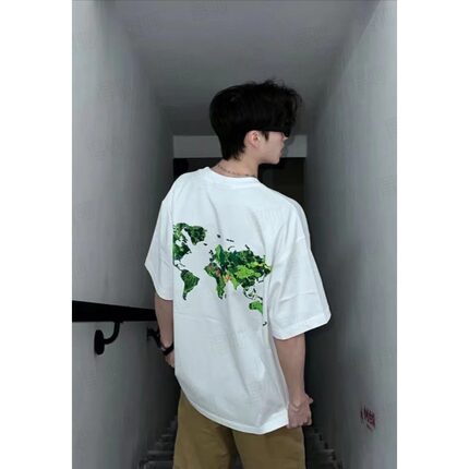 重磅纯棉刺绣~美式设计感t恤短袖男夏季情侣装潮牌潮流复古欧美潮