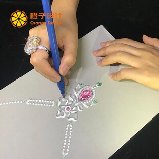 橙子轻珠宝独立设计wf原创青柠银手镯情侣生日ic独家定制镶嵌加工