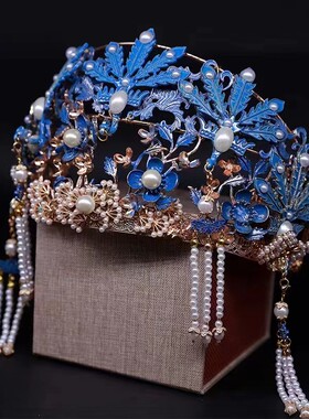 凤冠汉服头饰新娘明制妈妈