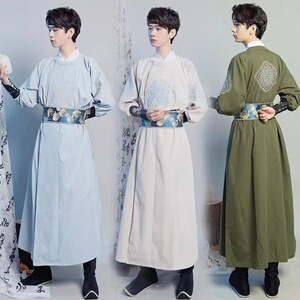 出租明制中式婚礼伴郎服侍卫男女同款圆领汉服中国风古装出租借