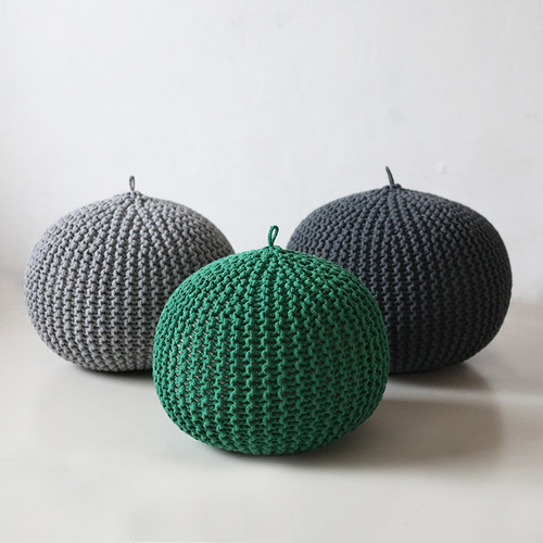 弋采定制可拆洗手工编织沙袋坐墩