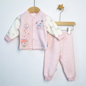 0-1岁新生婴儿衣服秋冬分体套装宝宝保暖衣连体衣男宝女宝宝套装